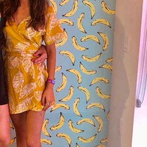 Reverse Tie & Wrap Leaf Dress